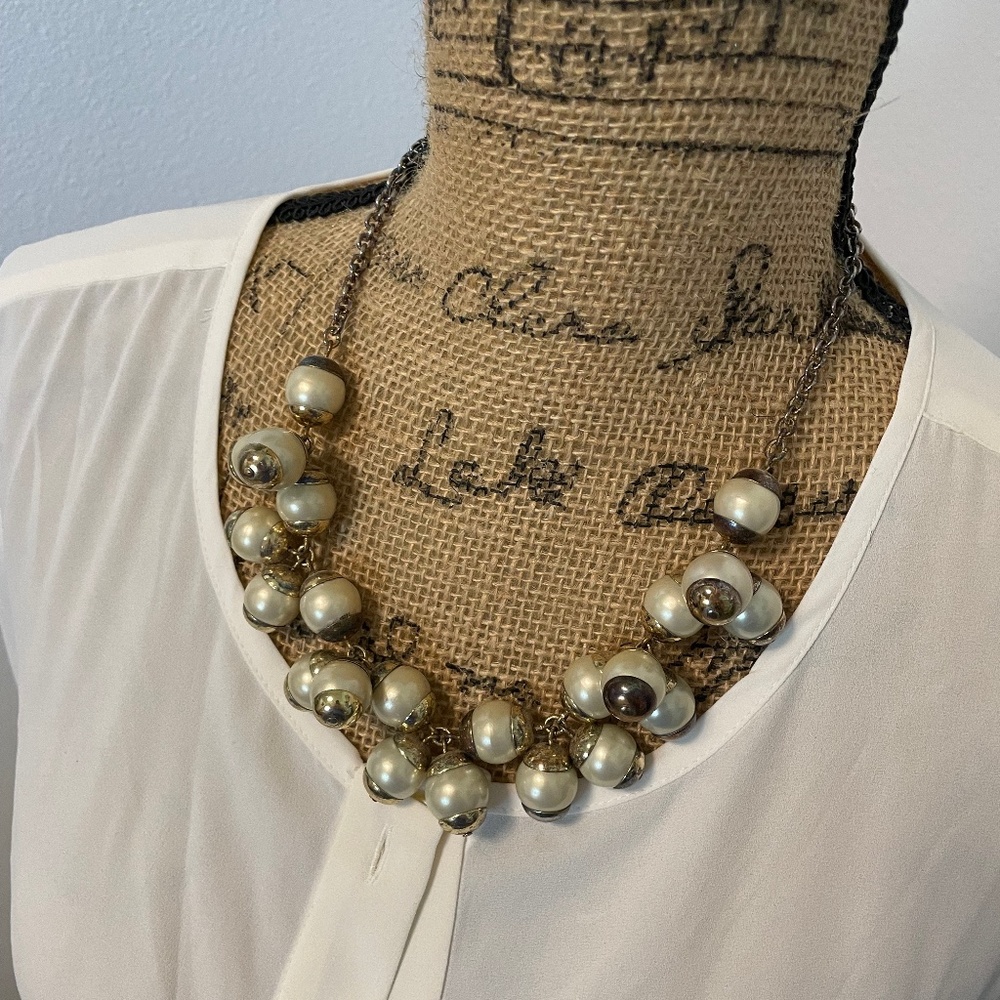 J.Crew pearl and gold plated necklace